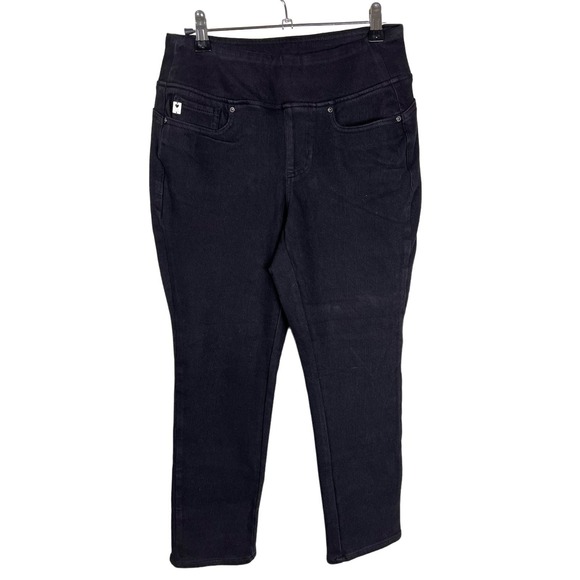 Kim Gravel Tall Flexibelle Belle Curve Slim-Leg Jeans BLACK NWOT SIZE 26WT - Picture 5 of 8